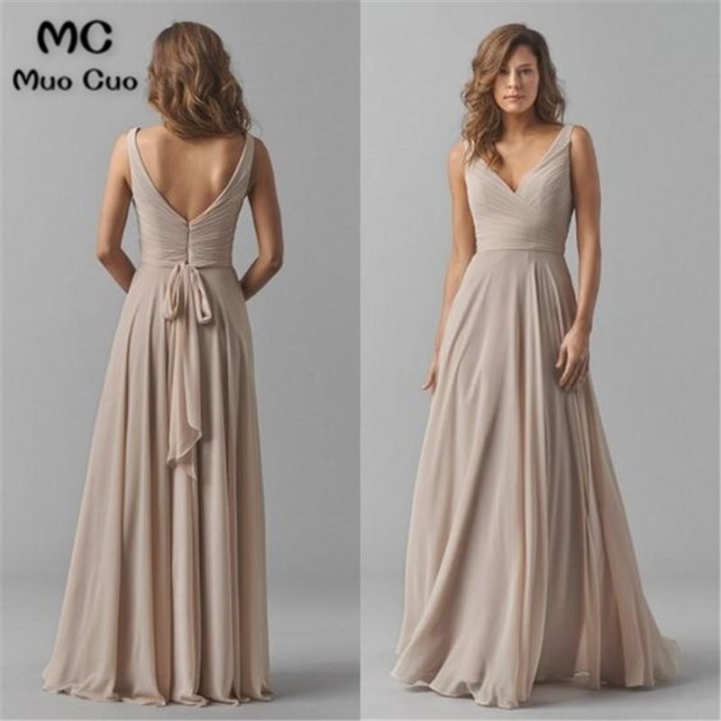 Vintage Bridesmaid Dresses V-Neck Wedding Party Dress Pleat Chiffon Sleeveless Prom Bridesmaid Dresses for women 201113, As pic
Vintage Bridesmaid Dresses V-Neck Wedding Party Dress Pleat Chiffon Sleeveless Prom Bridesmaid Dresses for women 201113, As pic