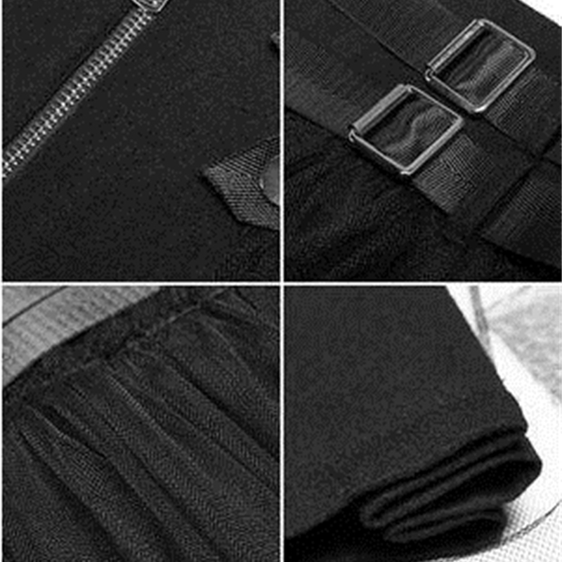 2019 New arrival autumn winter wome Japanese Harajuku Black Red Plaid Gothic Punk Rock Vintage Short Skirt mini skirts T200113