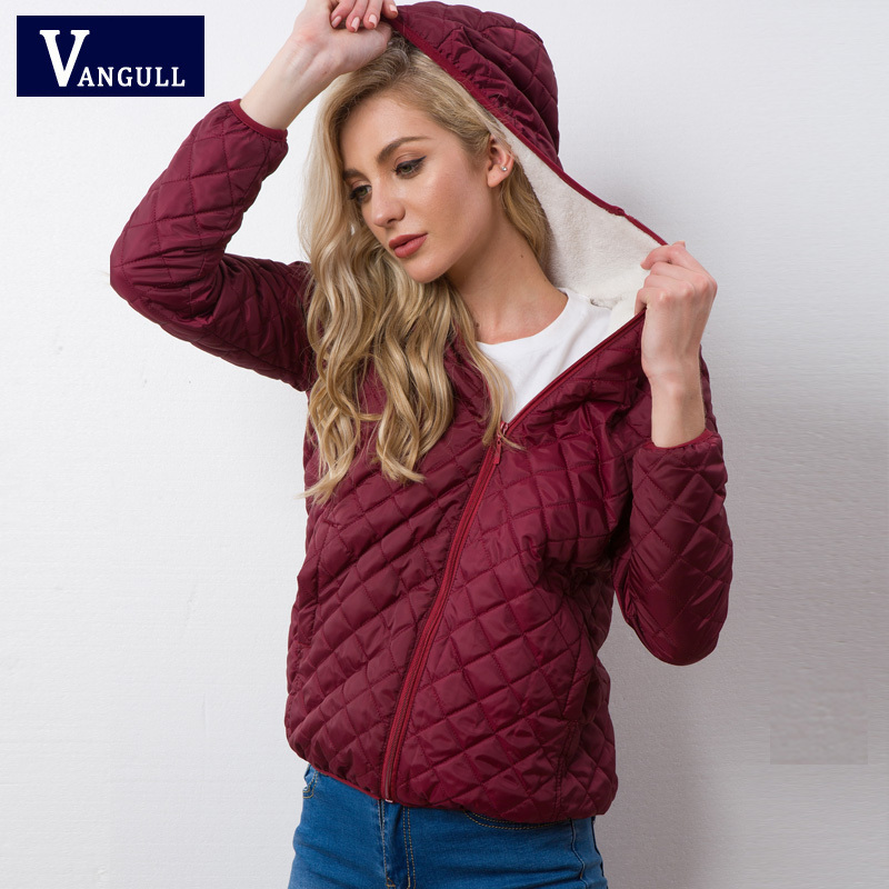 women hooded fleece solid coat winter jacket Autumn spring thin outerwear female short parka zipper jaqueta feminina 201017