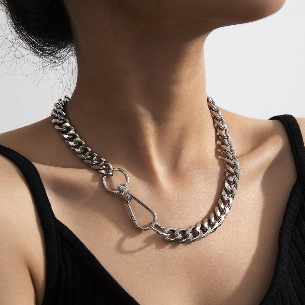 Lacteo SteamPunk Big Button Choker Necklace for Women Street Punk Miami Cuban Rapper Chain Charm Necklace Jewelry Female Gifts
Lacteo SteamPunk Big Button Choker Necklace for Women Street Punk Miami Cuban Rapper Chain Charm Necklace Jewelry Female Gifts