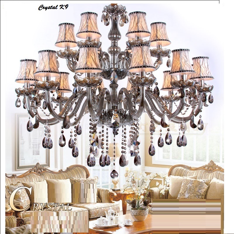 Modern Crystal Chandelier lighting Smoky grey Large Bedroom living room lights
Modern Crystal Chandelier lighting Smoky grey Large Bedroom living room lights