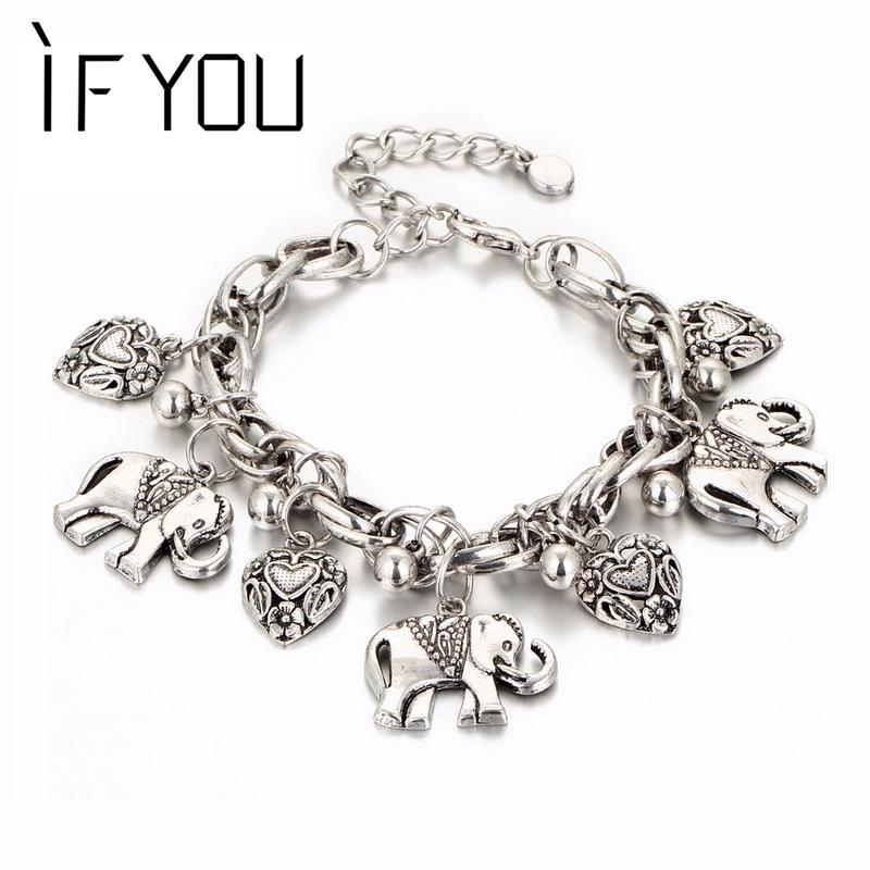 Vintage Silver Color Elephant Charm Bracelet For Men Bohemian Statement Bracelets Bangles pulseira Feminina Jewelry Gift
Vintage Silver Color Elephant Charm Bracelet For Men Bohemian Statement Bracelets Bangles pulseira Feminina Jewelry Gift