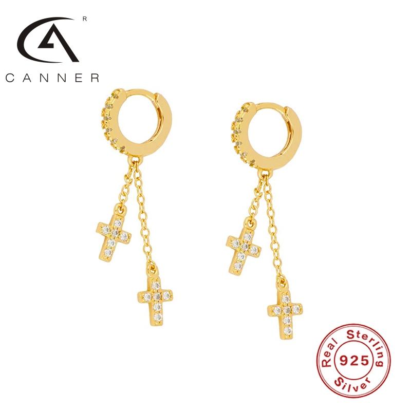 CANNER 925 Silver Earrings Cross Drop S925 Sterling Plata Piercing Stud Ear Rings Bohemian Sweet Cute Lovly Girly Women Jewelry
CANNER 925 Silver Earrings Cross Drop S925 Sterling Plata Piercing Stud Ear Rings Bohemian Sweet Cute Lovly Girly Women Jewelry