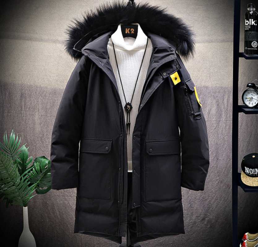 New 2020 winter down jacket men Korean version trend tooling men's down jacket long fur collar thick coat men, Blue
New 2020 winter down jacket men Korean version trend tooling men's down jacket long fur collar thick coat men, Blue