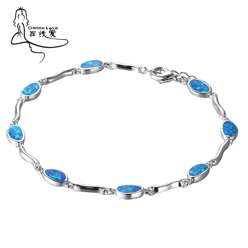 Simple Fashion Elegant Silver Plated Blue & Brown Fire Opal Bracelets Hot Sale Casual Style Jewelry for Women Gift SL208
Simple Fashion Elegant Silver Plated Blue & Brown Fire Opal Bracelets Hot Sale Casual Style Jewelry for Women Gift SL208