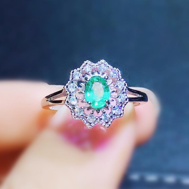 Cluster Rings Natural Real Emerald Flower Luxury Ring Per Jewelry 4*6mm 0.52ct Gemstone 925 Sterling Silver Fine J210630, Golden;silver
Cluster Rings Natural Real Emerald Flower Luxury Ring Per Jewelry 4*6mm 0.52ct Gemstone 925 Sterling Silver Fine J210630, Golden;silver
