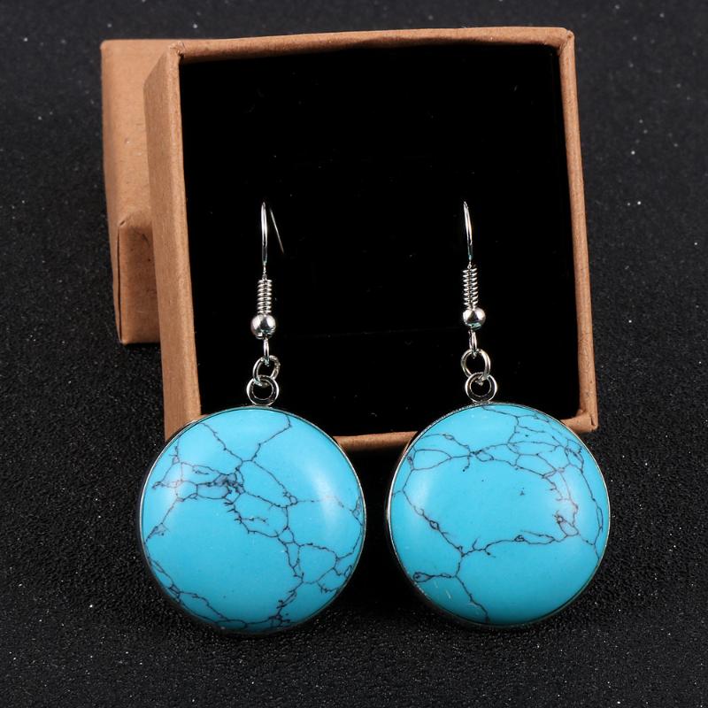 Fashion BOHO Natural Stone Dangle Earring For Women 2.5cm Big Round Statement Turquoises Lapis Lazuli Crystal Bead Drop Earrings
Fashion BOHO Natural Stone Dangle Earring For Women 2.5cm Big Round Statement Turquoises Lapis Lazuli Crystal Bead Drop Earrings