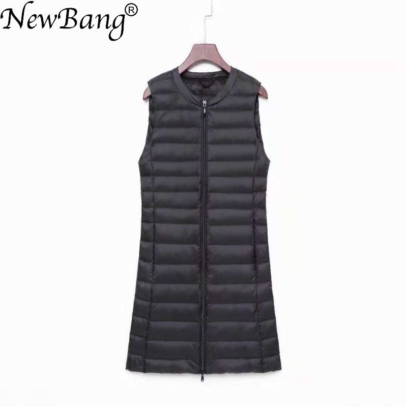 NewBang Matt Fabric Ultra Light Down Women's Vest Sleeveless White Duck Down Vest Women Long Warm Vests Windproof Waitcoat 201027, Black
NewBang Matt Fabric Ultra Light Down Women's Vest Sleeveless White Duck Down Vest Women Long Warm Vests Windproof Waitcoat 201027, Black