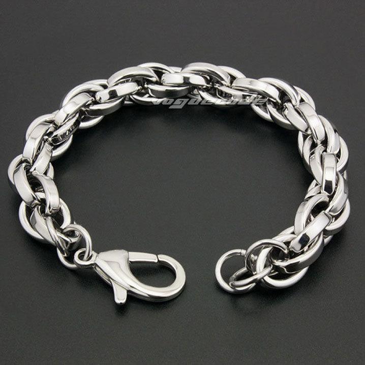 Punk Rocker Fashion Two Tones Bracelet Solid 316L Stainless Steel Cool Men's Biker Shiny Spiral Bracelet 5N009 -- 6.5"~11.5
Punk Rocker Fashion Two Tones Bracelet Solid 316L Stainless Steel Cool Men's Biker Shiny Spiral Bracelet 5N009 -- 6.5"~11.5