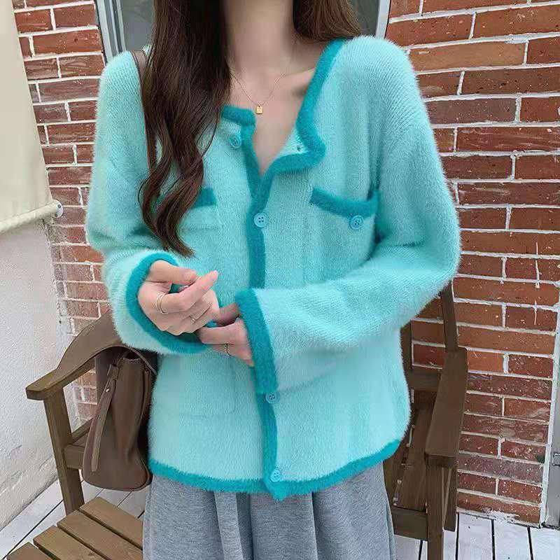 Women's Knits & Tees Pull Femme Korean Gentle Chic Fresh Fashion Autumn Shirt O Neck Long Sleeve Blue Cardigans Knitted Jacket Hit Color Swe, White
Women's Knits & Tees Pull Femme Korean Gentle Chic Fresh Fashion Autumn Shirt O Neck Long Sleeve Blue Cardigans Knitted Jacket Hit Color Swe, White
