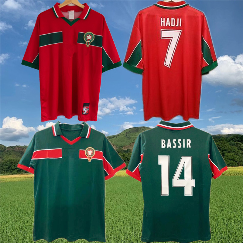1998 Retro Morocco classic Soccer Jersey OUAKILI NEQROUZ BASSIR ABRAMI ancient maillot EL HADRIOUI HADJI Oldest Football shirt
1998 Retro Morocco classic Soccer Jersey OUAKILI NEQROUZ BASSIR ABRAMI ancient maillot EL HADRIOUI HADJI Oldest Football shirt