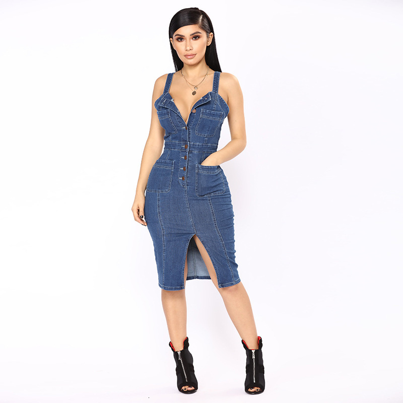 2021 New Summer Sexy Robe Femme Spaghetti Strap Open Button Jeans Bodycon Women Streetwear Elegant Sun Denim Njr9, Blue
2021 New Summer Sexy Robe Femme Spaghetti Strap Open Button Jeans Bodycon Women Streetwear Elegant Sun Denim Njr9, Blue