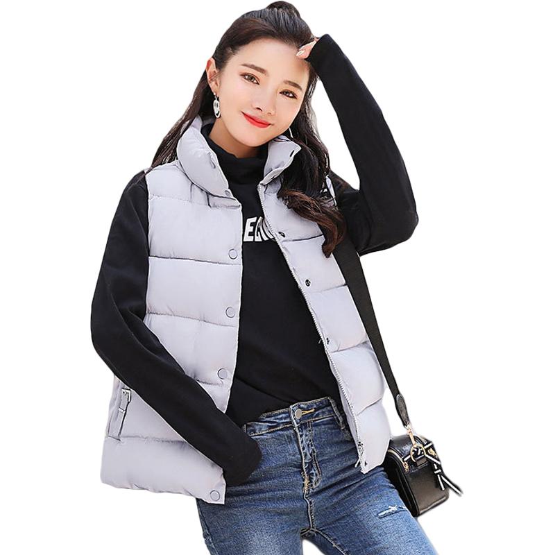 2020 New Slim Casual Women Winter Vest Solid Short Stand Collar Down Cotton Vest Sleeveless Thickening Warm Clothing Female D331, White
2020 New Slim Casual Women Winter Vest Solid Short Stand Collar Down Cotton Vest Sleeveless Thickening Warm Clothing Female D331, White