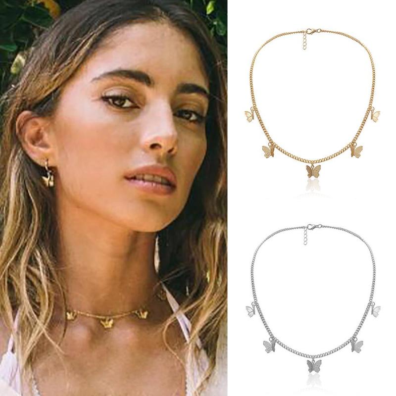 2020 Fashion Bohemian Butterfly Choker Necklace For Women Gold Silver Color Clavicle Chain Female Chocker Jewelry Drop Shipping
2020 Fashion Bohemian Butterfly Choker Necklace For Women Gold Silver Color Clavicle Chain Female Chocker Jewelry Drop Shipping