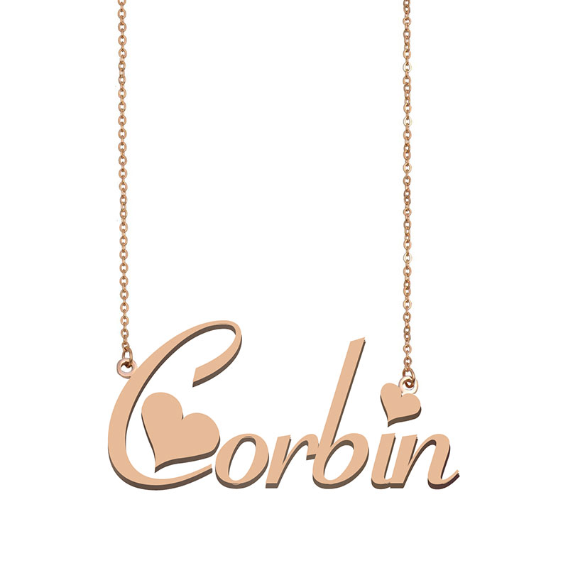 Corbin Custom Name Necklace Personalized Pendant for Men Boys Birthday Gift Best Friends Jewelry 18k Gold Plated Stainless Steel, Silver
Corbin Custom Name Necklace Personalized Pendant for Men Boys Birthday Gift Best Friends Jewelry 18k Gold Plated Stainless Steel, Silver