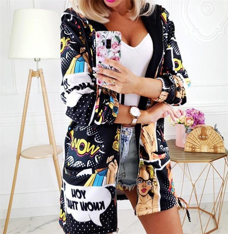 Loose Vintage Long Coat Jacket Sexy Female Long Sleeve Tops Outwear Overcoat Hot Women' Autumn Vintage Printes Zipper Jacket, Black
Loose Vintage Long Coat Jacket Sexy Female Long Sleeve Tops Outwear Overcoat Hot Women' Autumn Vintage Printes Zipper Jacket, Black