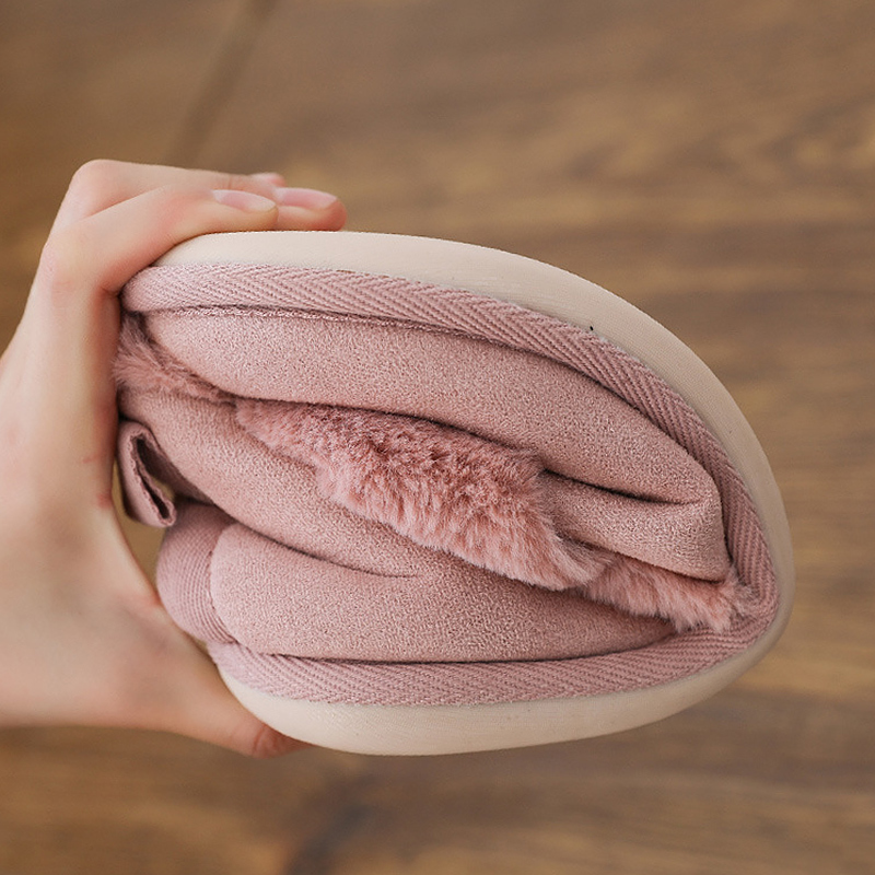 Women slippers home Wrapped Ladies Fur slippers woman Plush Non-slip Indoor slippers Winter new Unisex family shoes house 201104