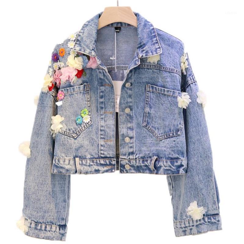 new denim women coats three-dimensional flowers loose embroidery jacket female1, Sky blue
new denim women coats three-dimensional flowers loose embroidery jacket female1, Sky blue