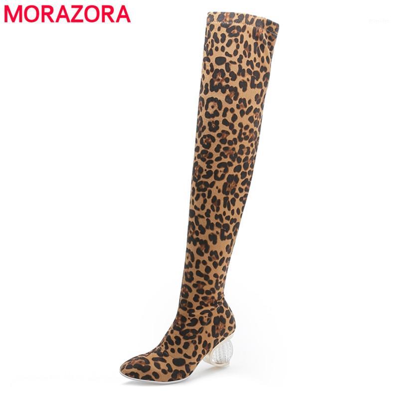 MORAZORA 2020 new arrival thigh high boots women round toe Leopard crystal high heels party prom shoes female Stretch boots1, Leopard with fur
MORAZORA 2020 new arrival thigh high boots women round toe Leopard crystal high heels party prom shoes female Stretch boots1, Leopard with fur