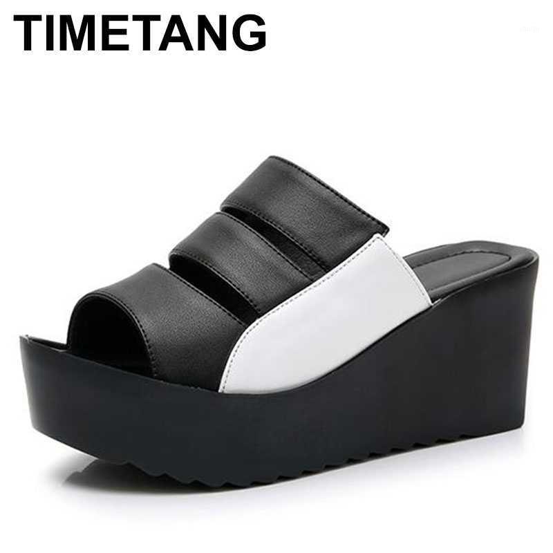 TIMETANGNew Summer Genuine Leather Platform Wedges Sandals Women Fashion High Heels Woman Summer Shoes Size 34-411, Black
TIMETANGNew Summer Genuine Leather Platform Wedges Sandals Women Fashion High Heels Woman Summer Shoes Size 34-411, Black