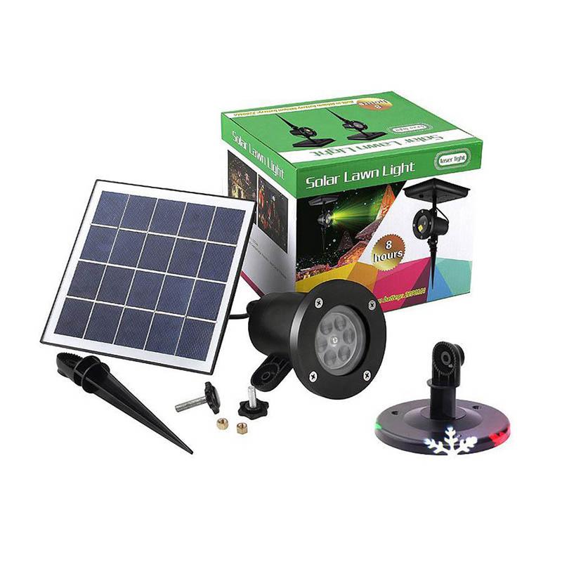 Garden Landscape Lamp Moving Snowflake Light Projector Solar Powered LED Laser Projector Light Waterproof Christmas Stage Lights Outdoor
