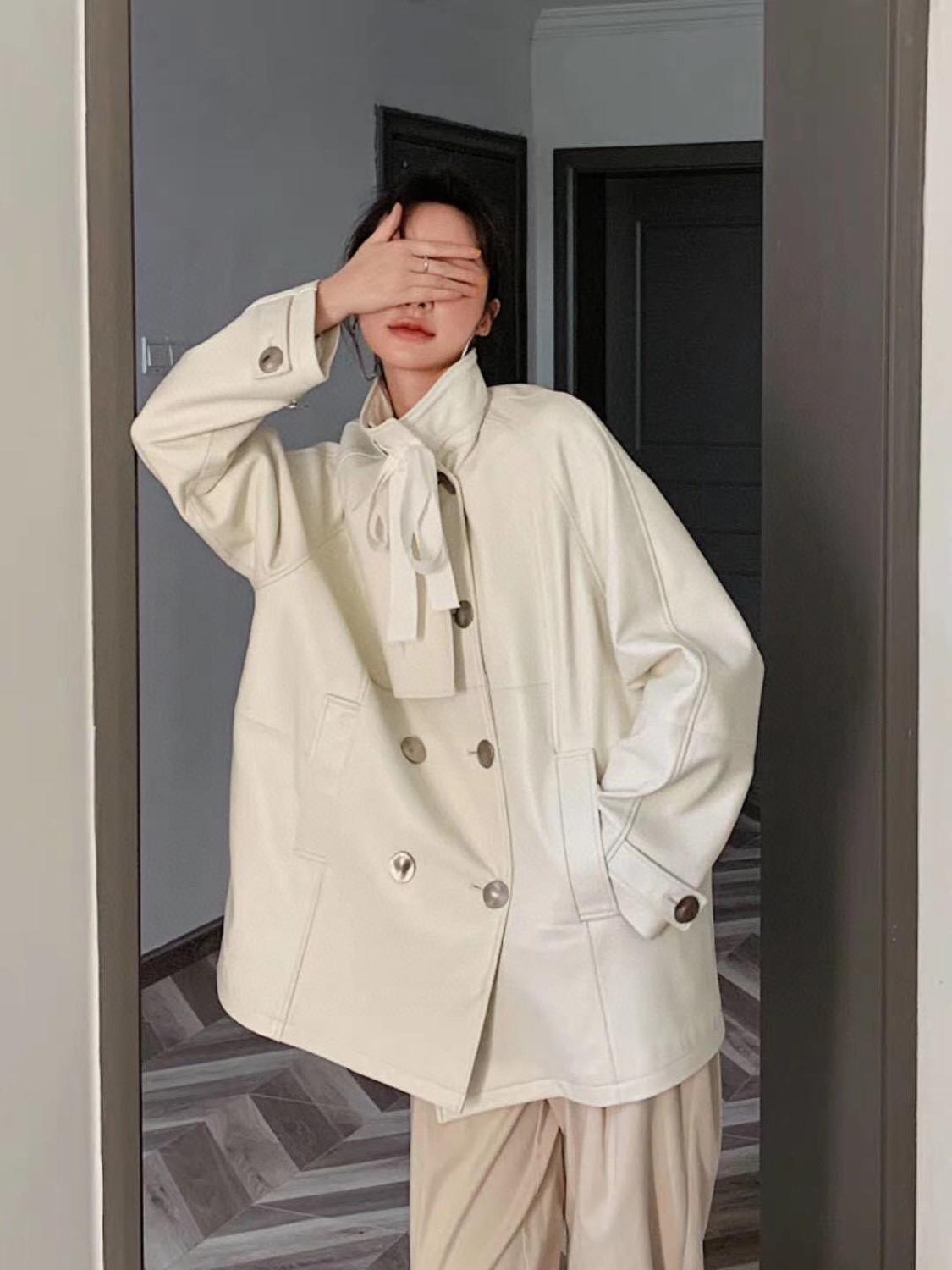 2021 Quality Latest High Fashion Autumn Female Double Leather Jacket Breasted Designer Rupx, The photo
2021 Quality Latest High Fashion Autumn Female Double Leather Jacket Breasted Designer Rupx, The photo