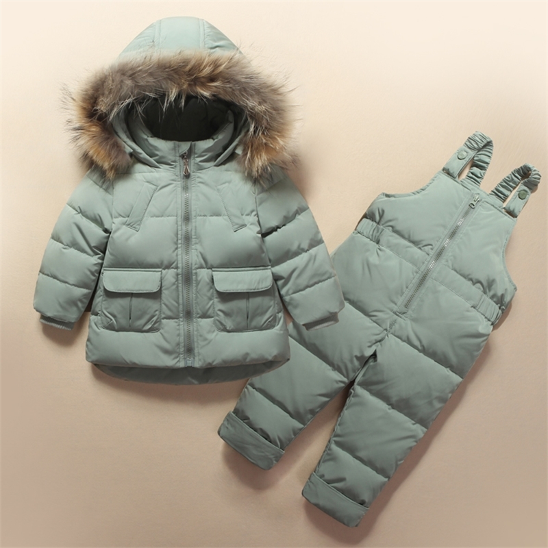 Winter Coat for Girls Warm Ski Suit Children Clothing Set Baby Boy Duck Down Jacket+Pants Overalls Kids Clothes Snowsuit T200915, Green
Winter Coat for Girls Warm Ski Suit Children Clothing Set Baby Boy Duck Down Jacket+Pants Overalls Kids Clothes Snowsuit T200915, Green