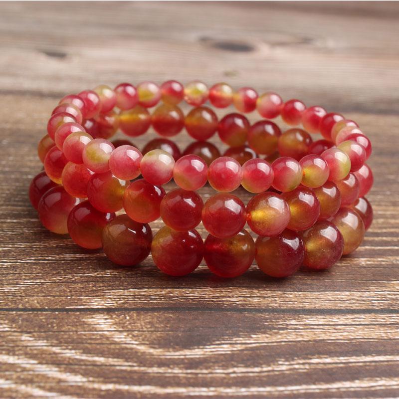 Ling Xiang 4/6/8/10/12mm Fashion natural Jewelry Watermelon chalcedony beads bracelet men and women Giving presents and self use
Ling Xiang 4/6/8/10/12mm Fashion natural Jewelry Watermelon chalcedony beads bracelet men and women Giving presents and self use