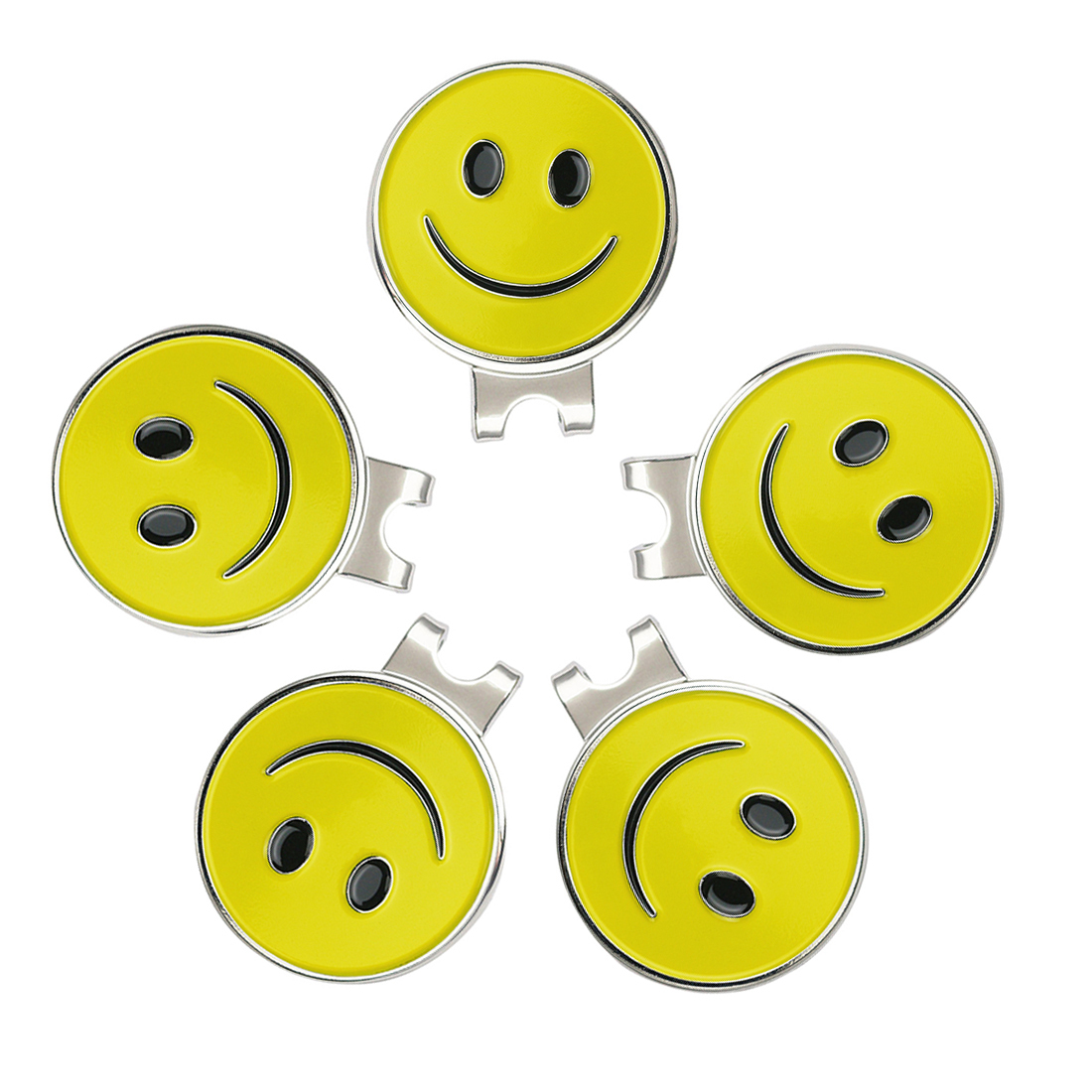 PINMEI Ball Mark Blank Hat Clip Sets Pack of 5 Cap Clips and Smilling Face Markers Golf Accessories Training Aids 201026
PINMEI Ball Mark Blank Hat Clip Sets Pack of 5 Cap Clips and Smilling Face Markers Golf Accessories Training Aids 201026
