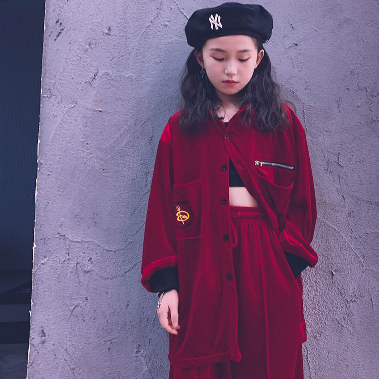 Men and women children set 2020 velvet shirt jacket casual sports pants set street dance table performance service parent, White
Men and women children set 2020 velvet shirt jacket casual sports pants set street dance table performance service parent, White