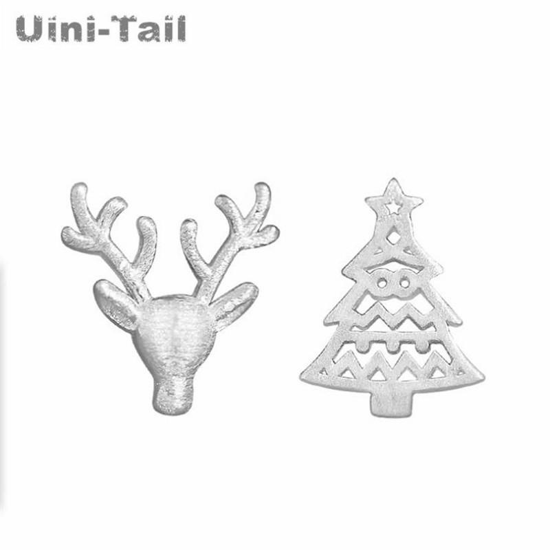 Uini-Tail Hot Sale New 925 Sterling Silver Elk Christmas Tree Ear Studs Cute Sweet Romantic High Quality Christmas Gifts ED771
Uini-Tail Hot Sale New 925 Sterling Silver Elk Christmas Tree Ear Studs Cute Sweet Romantic High Quality Christmas Gifts ED771