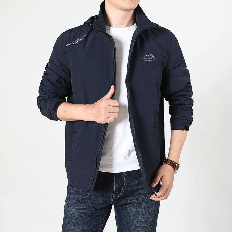 Summer Autumn Jacket Men Outdoor Casual Hooded Military Jacket Waterproof Mens Clothing Quick Dry Windbreaker Hiking Coat Men 201127