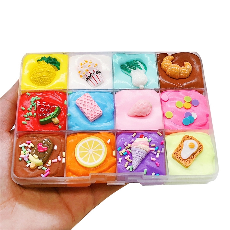 12 colors 200ml Fluffy Slime Kit Fruit Clay Toy Super Soft Stretchy and Non Sticky DIY Sludge Toy Gifts for Girls and Boys 201226
12 colors 200ml Fluffy Slime Kit Fruit Clay Toy Super Soft Stretchy and Non Sticky DIY Sludge Toy Gifts for Girls and Boys 201226