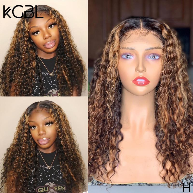 KGBL Highlight Curly T-part Lace Front Human Hair Wig 180% Density With Baby Hair Brazilian 8''-24'' Non-Remy Wig Medium Ratio, T-part lace wig
KGBL Highlight Curly T-part Lace Front Human Hair Wig 180% Density With Baby Hair Brazilian 8''-24'' Non-Remy Wig Medium Ratio, T-part lace wig