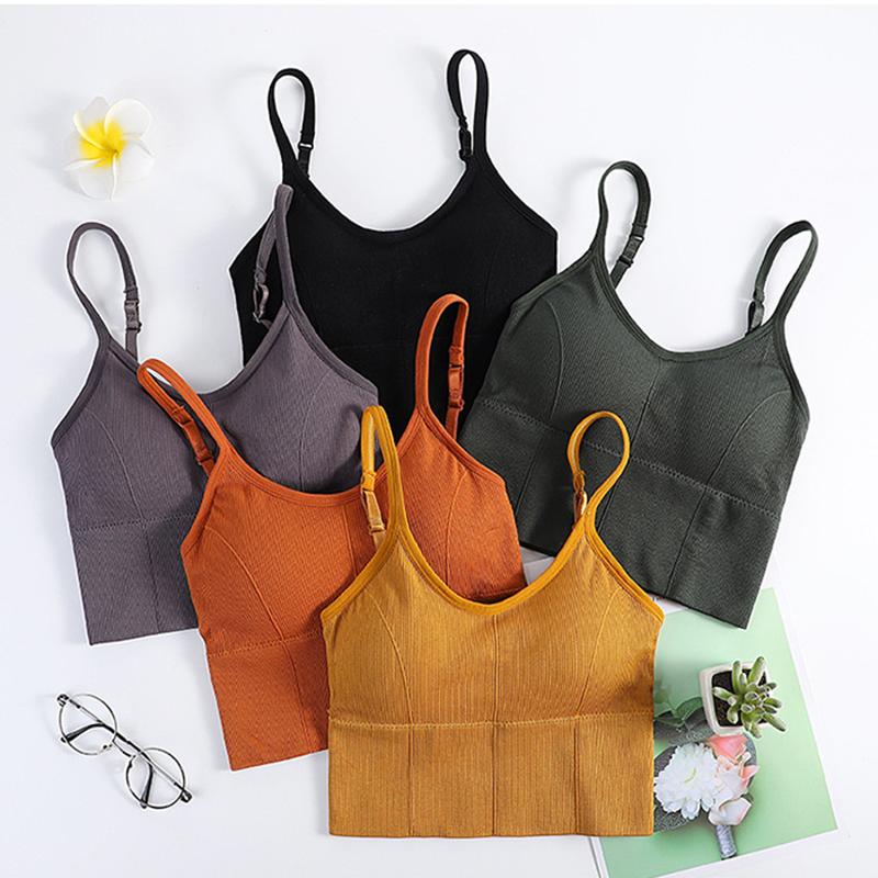 Sexy Women Tank Crop Top Underwear Female Crop Tops Summer Sleeveless Slash Neck Tanks Removable Padded Camisole Femme 2020, Black 
Sexy Women Tank Crop Top Underwear Female Crop Tops Summer Sleeveless Slash Neck Tanks Removable Padded Camisole Femme 2020, Black