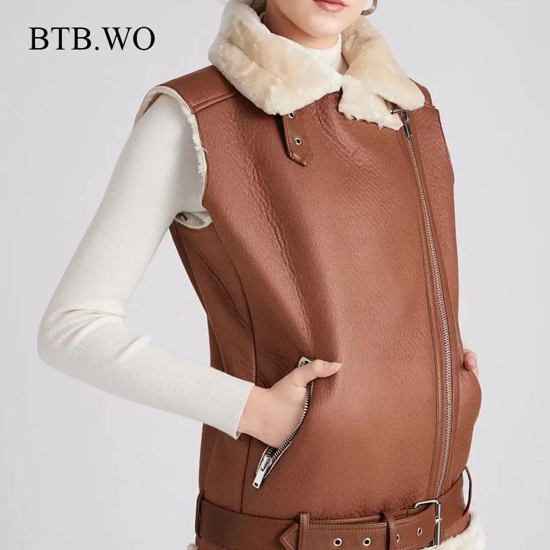 2020 Thick Warm Vest Women Winter Lapel Down Collar Lamb Fur Sleeveless Jacket Outwear Big Zipper Up Wool Waistcoat, Picture color001
2020 Thick Warm Vest Women Winter Lapel Down Collar Lamb Fur Sleeveless Jacket Outwear Big Zipper Up Wool Waistcoat, Picture color001