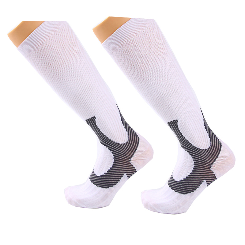 2 Pair Compression Sports Socks for Men Women Speed Up Recovery Graduated Athletic Fit for Travel Running Nurses Shin Splints 201112