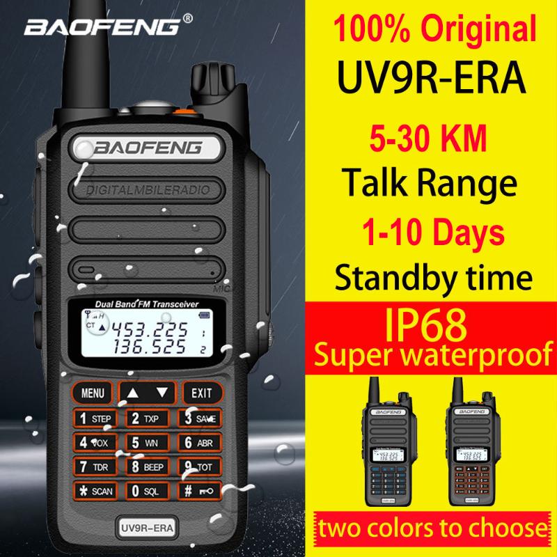 Portable Two Way Radio Baofeng UV9R ERA Plus Walkie Talkie 128 CH 9500mAh VHF UHF Handheld 2 Way Radio Ham CB Comunicador
Portable Two Way Radio Baofeng UV9R ERA Plus Walkie Talkie 128 CH 9500mAh VHF UHF Handheld 2 Way Radio Ham CB Comunicador