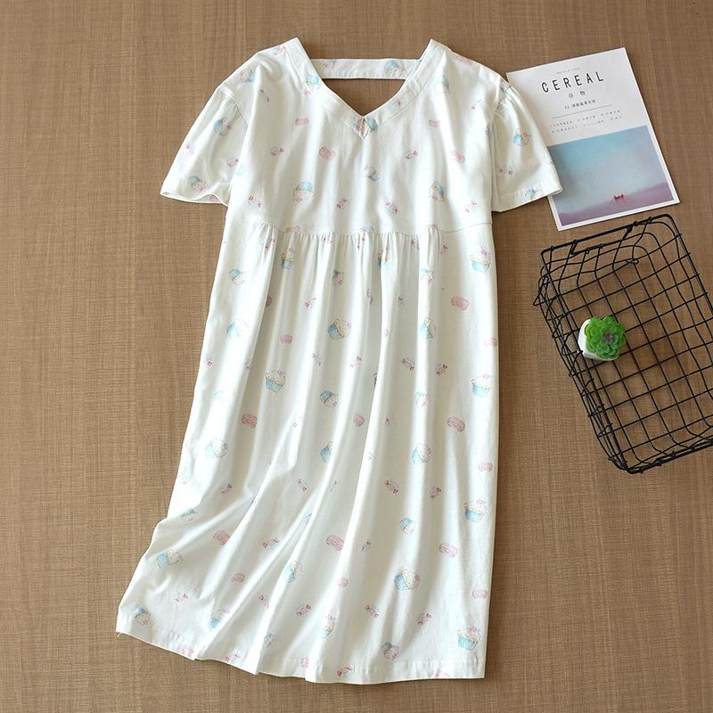 Women Summer Thin Cotton Nightgown Short-sleeved Sexy Sleepwear Cartoon V-Neck Sleep Dress Batas De Dormir Mujer Sleepshirts, Mint
Women Summer Thin Cotton Nightgown Short-sleeved Sexy Sleepwear Cartoon V-Neck Sleep Dress Batas De Dormir Mujer Sleepshirts, Mint
