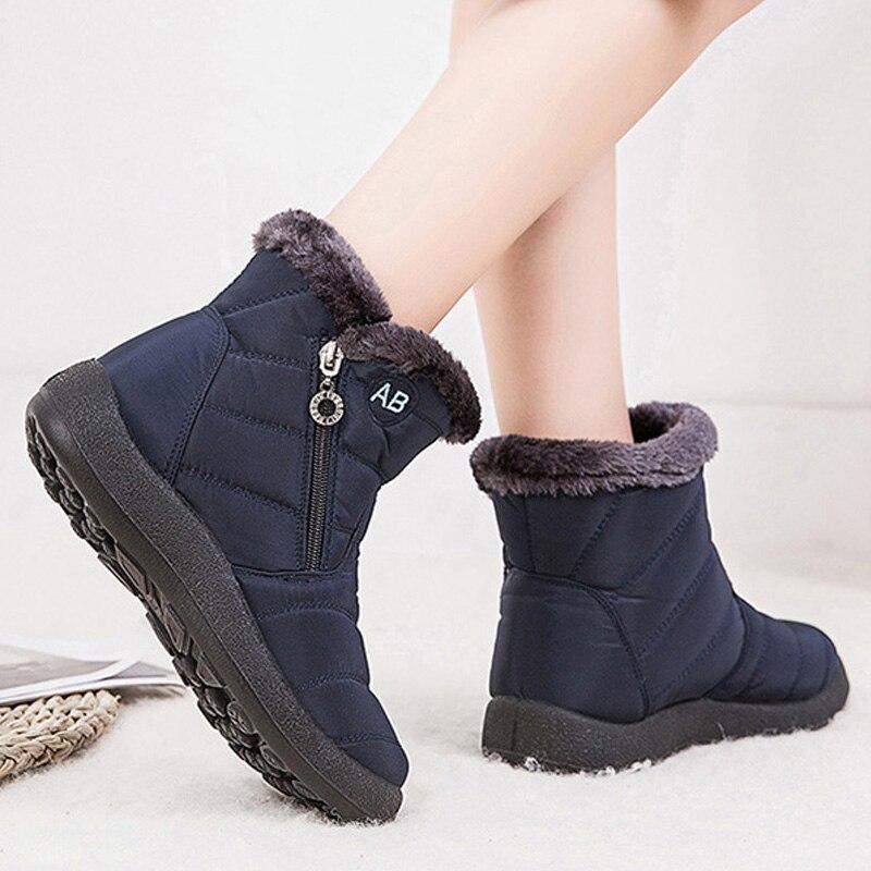 Women Zip Boots Waterproof Snow Boots Female Plush Winter Women Warm Ankle Botas Mujer Winter Shoes Woman Plus Size 43, Style 1 blue 
Women Zip Boots Waterproof Snow Boots Female Plush Winter Women Warm Ankle Botas Mujer Winter Shoes Woman Plus Size 43, Style 1 blue