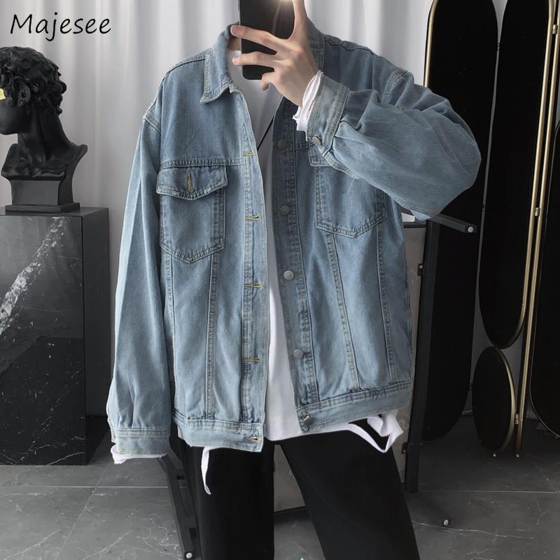 Jackets Men Denim Solid Loose Hip-Hop Large Size 3XL Oversize Korean Style All-match Casual Chic Streetwear Harajuku Vintage New, Black
Jackets Men Denim Solid Loose Hip-Hop Large Size 3XL Oversize Korean Style All-match Casual Chic Streetwear Harajuku Vintage New, Black