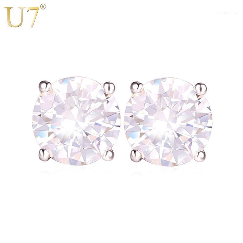 Zircon Crystal Earrings Silver/Gold Color Round Square CZ Stud For Women Luxury Jewelry Gift Wholesale E477, Golden;silver
Zircon Crystal Earrings Silver/Gold Color Round Square CZ Stud For Women Luxury Jewelry Gift Wholesale E477, Golden;silver