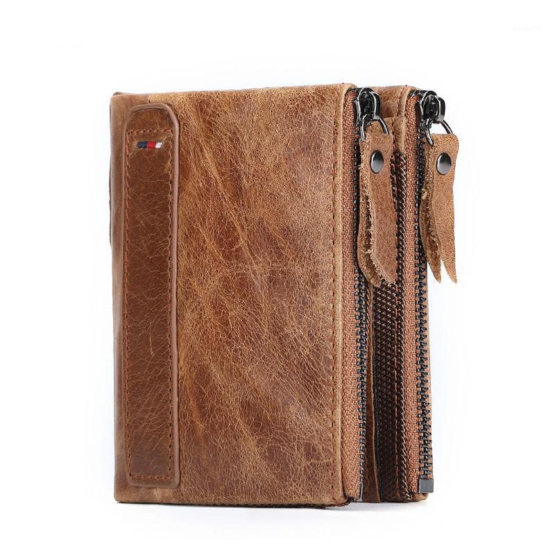 New RFID anti-theft brush leather short style leisure fashion retro men's wallet double zipper wallet1, Black
New RFID anti-theft brush leather short style leisure fashion retro men's wallet double zipper wallet1, Black