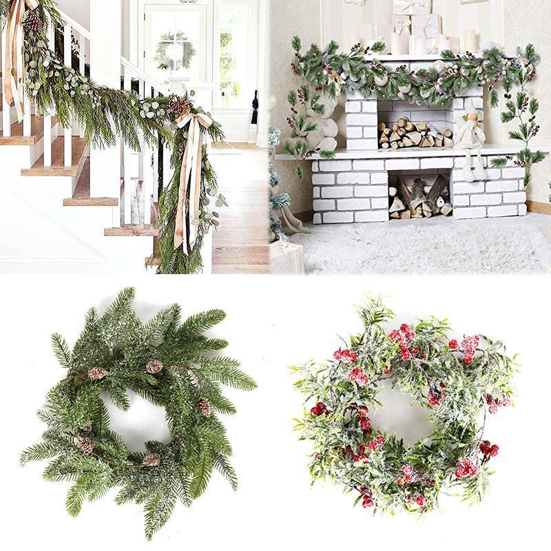 Christmas Wreath Barries Cones Artificial Vine Hanging Floral Foliage Garland Christmas Decorations for Home Navidad Natal 20201
Christmas Wreath Barries Cones Artificial Vine Hanging Floral Foliage Garland Christmas Decorations for Home Navidad Natal 20201