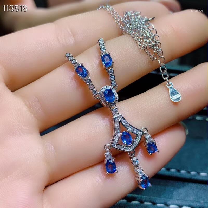 Natural blue sapphire gem Necklace natural gemstone Pendant Necklace S925 silver ethnic lucky flowers women party gift Jewelry1
Natural blue sapphire gem Necklace natural gemstone Pendant Necklace S925 silver ethnic lucky flowers women party gift Jewelry1