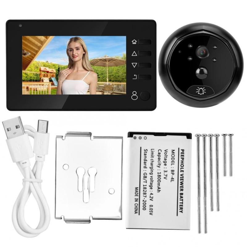 4.3Inch Infrared Night Vision Visual Doorbell Peephole Video Recording PIR Motion Detector Door Viewer Anti-thef Security System
4.3Inch Infrared Night Vision Visual Doorbell Peephole Video Recording PIR Motion Detector Door Viewer Anti-thef Security System