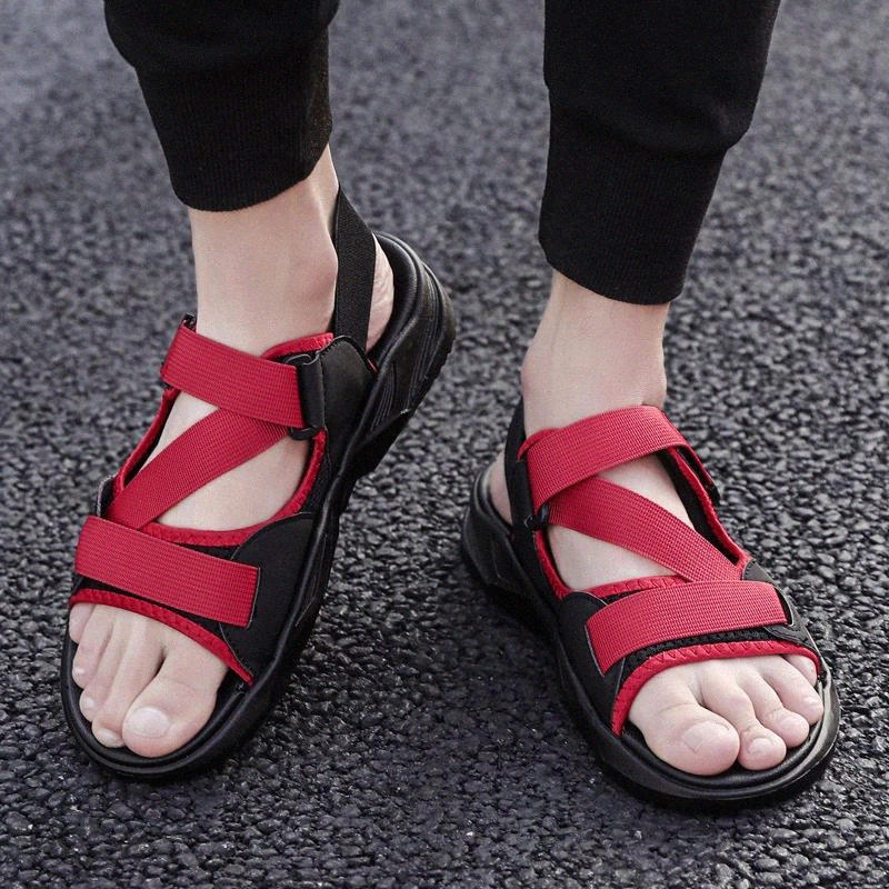 New Summer Shoes Men Sandals Thick Sole Flat Man Beach Sandals Summer Holiday Shoes Non-slip Black White Red A2322 #f64B
New Summer Shoes Men Sandals Thick Sole Flat Man Beach Sandals Summer Holiday Shoes Non-slip Black White Red A2322 #f64B