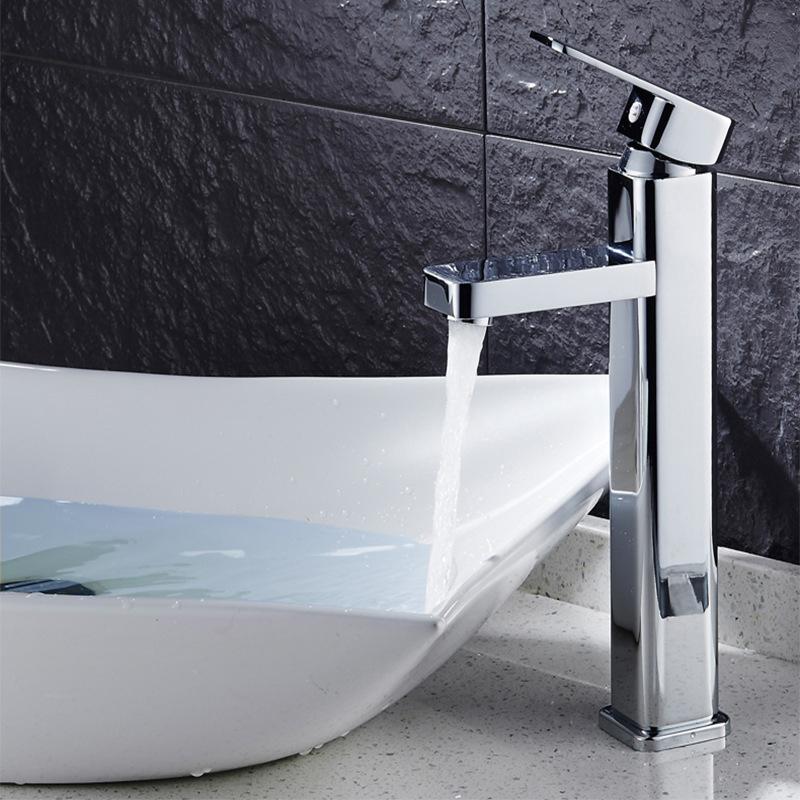 Modern Bathroom Basin Faucet Square Shape Copper Sink Tap Hot and Cold Water Mixer Tap Single Lever Deck Mounted Washbasin
Modern Bathroom Basin Faucet Square Shape Copper Sink Tap Hot and Cold Water Mixer Tap Single Lever Deck Mounted Washbasin