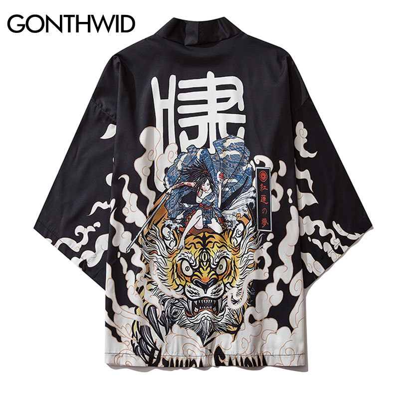 Japanese Girl Tiger Print Kimono Cardigan Shirts Casual Open Front Jackets Hip Hop Summer Casual Streetwear Coats Tops, 201938b
Japanese Girl Tiger Print Kimono Cardigan Shirts Casual Open Front Jackets Hip Hop Summer Casual Streetwear Coats Tops, 201938b