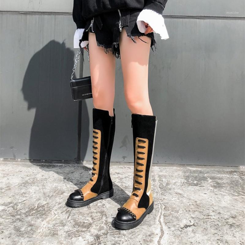 Mixed Colors Round toe knee high boots platform Metal Decoration long boots autumn fashion low heels women shoes MAZIAO1, Black
Mixed Colors Round toe knee high boots platform Metal Decoration long boots autumn fashion low heels women shoes MAZIAO1, Black